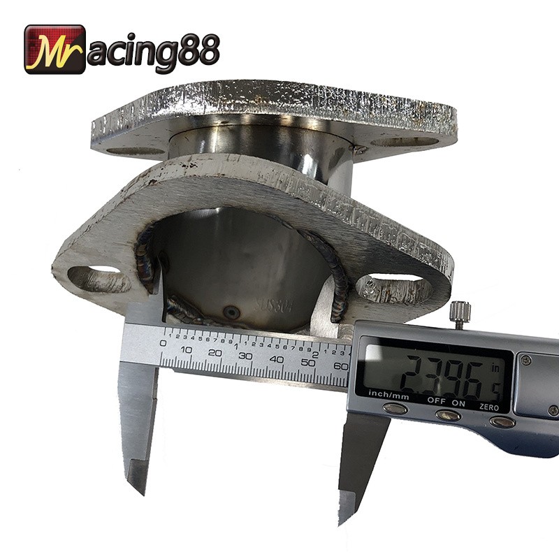 Universal 2.5″ to 2.5″ 45 Degree Mild Steel 2 Bolt Flange Muffler Pipe Flange