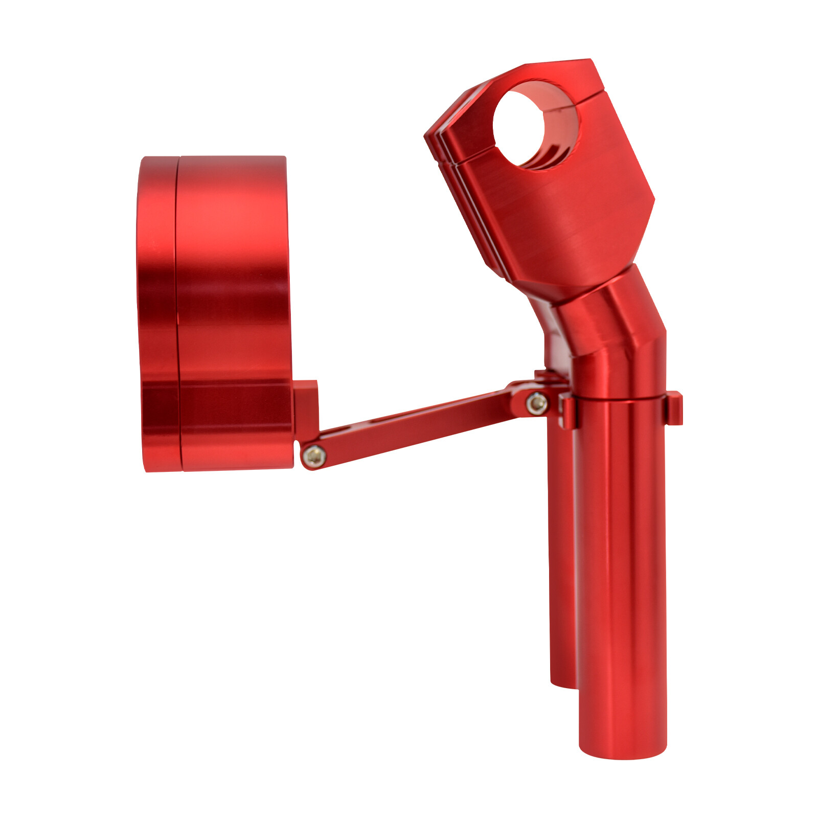 1.25″ Red Handlebar Riser 10″ Rise Gauge Relocation Fit Harley 15+ Road Glide