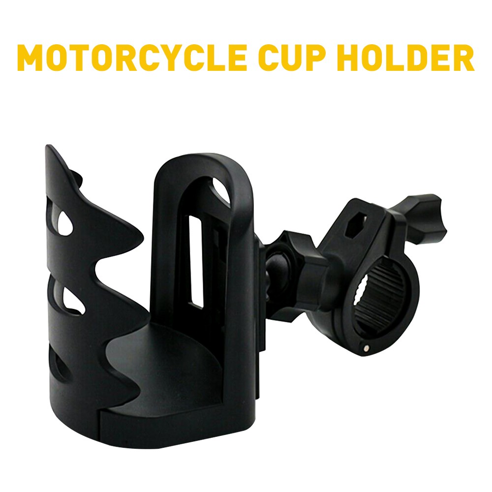 Black Motorcycle Cup Holder Handlebar Drink Bottle Holder For Harley Universal