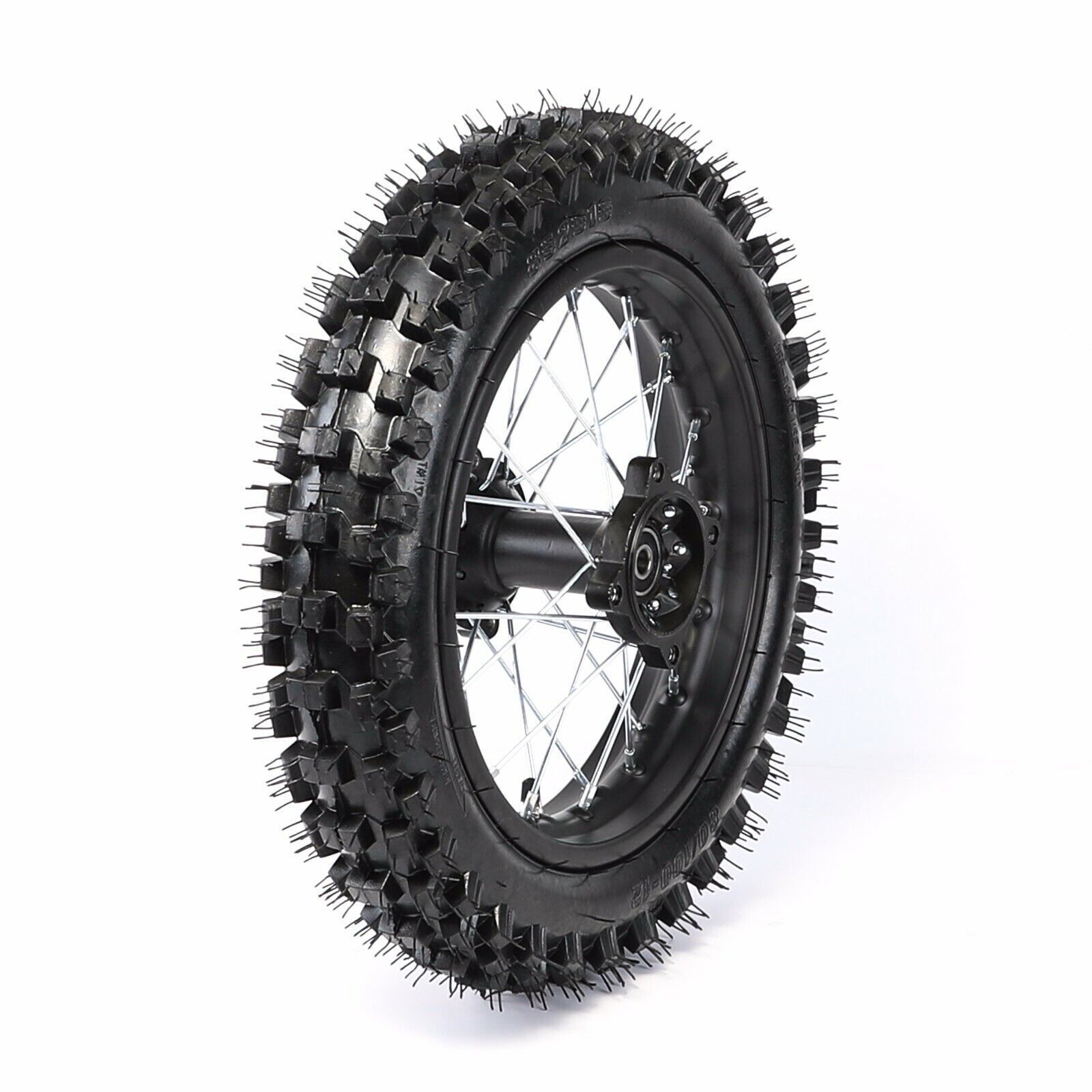 Front 80/100-12+Rear 60/100-14 Tire Rim 15mm Pit Bike SSR CRF70 TTR90 kLX110