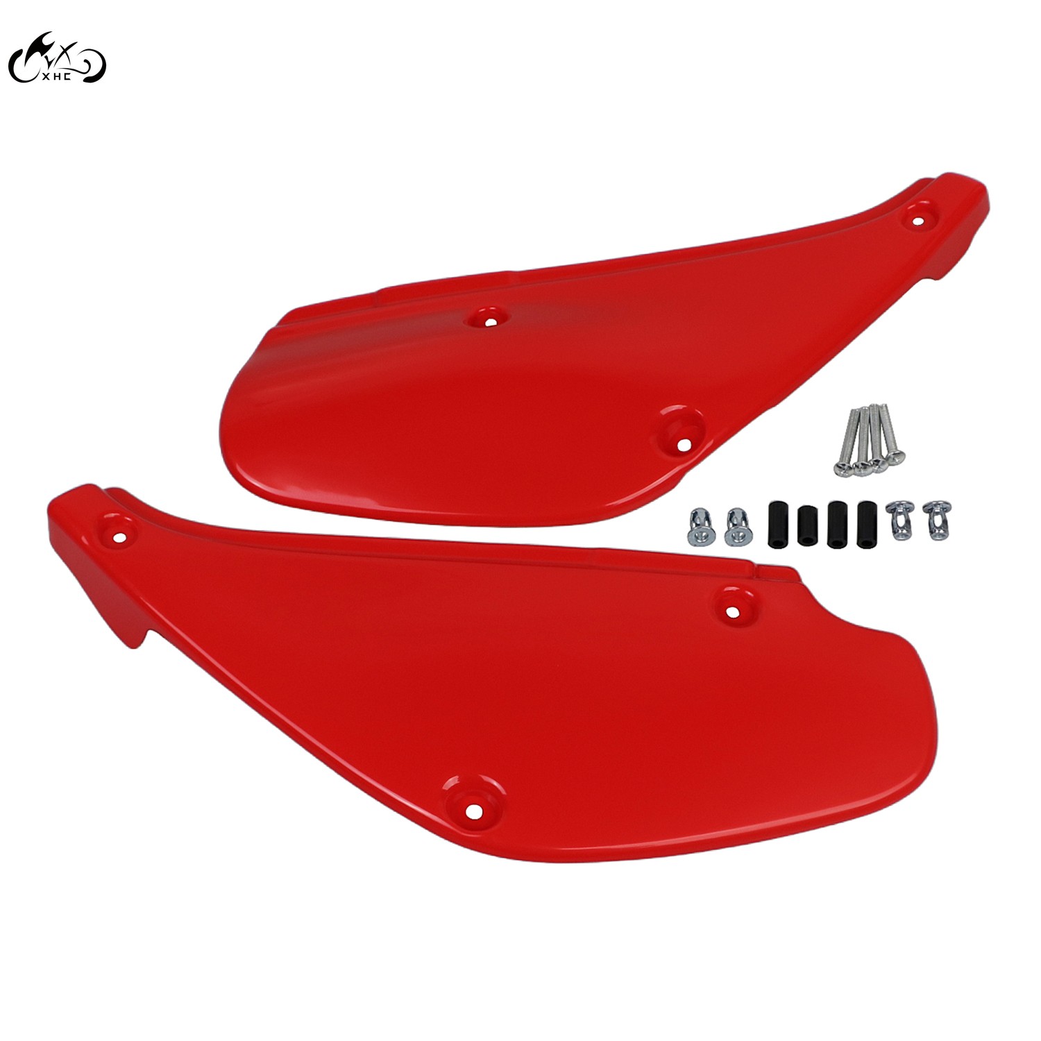 Unpainted Red Side Cover Panel Plates Kit For Honda XR80R XR100R 1988-2000 1999