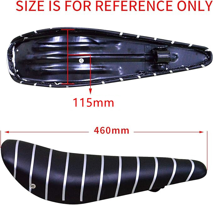 DONSP1986 Banana Bicycle Saddle/Black with frame equipped -Gas Motorized Bicycle