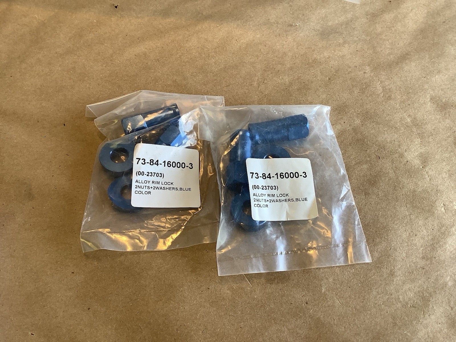 motorcycle rim lock alloy Nuts W Washers Blue 00-23703 New