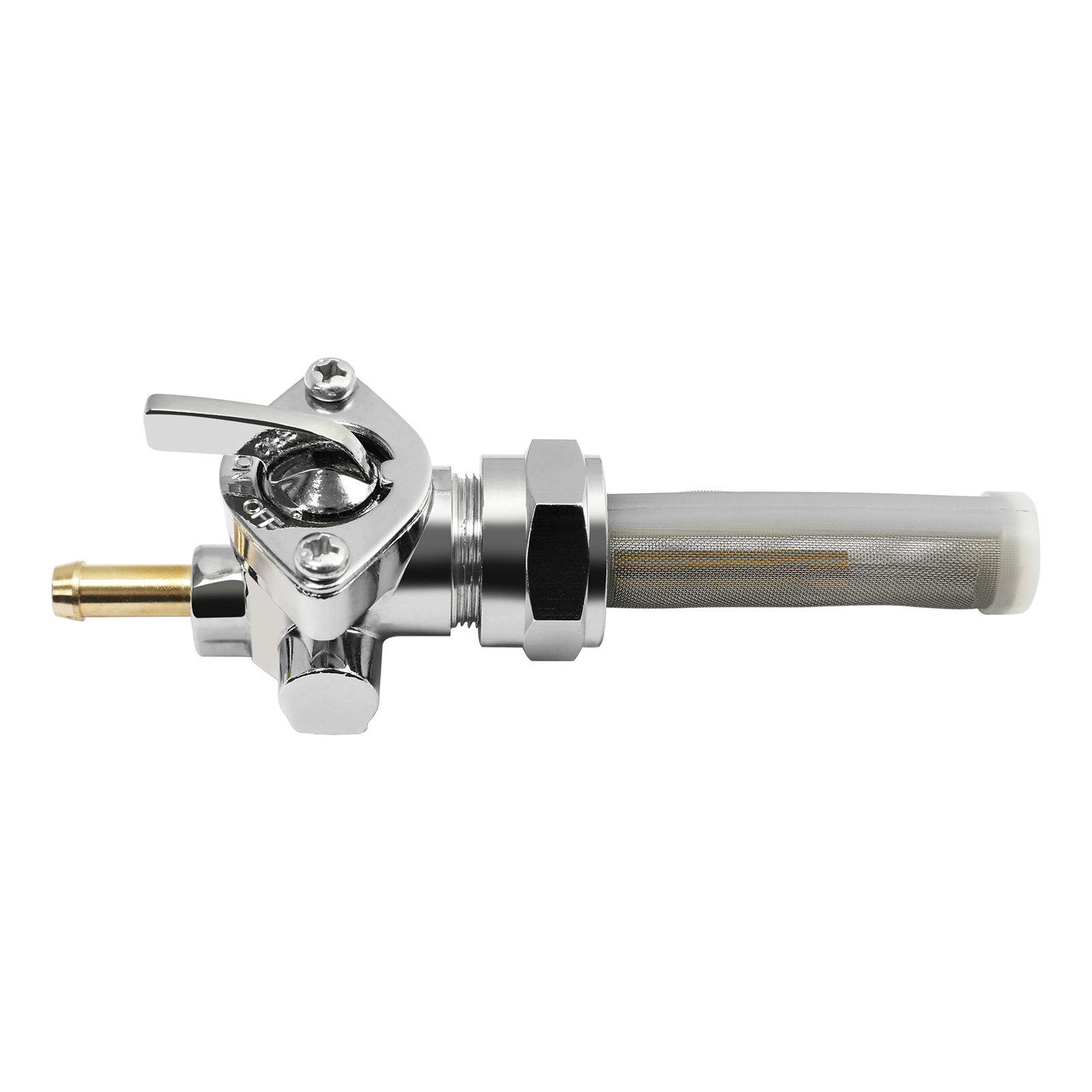 Chrome Petcock 22mm Gas Fuel Tank Straight Down Fit For Harley Custom 1975-Up