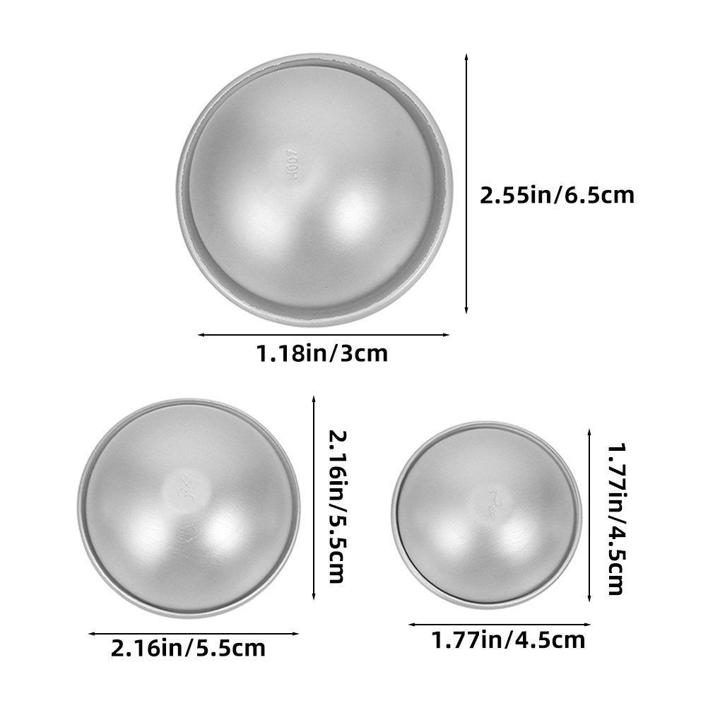 Durable Aluminum Alloy Bath Ball Mold 16Pcs Sphere Shape for Baking and Craft