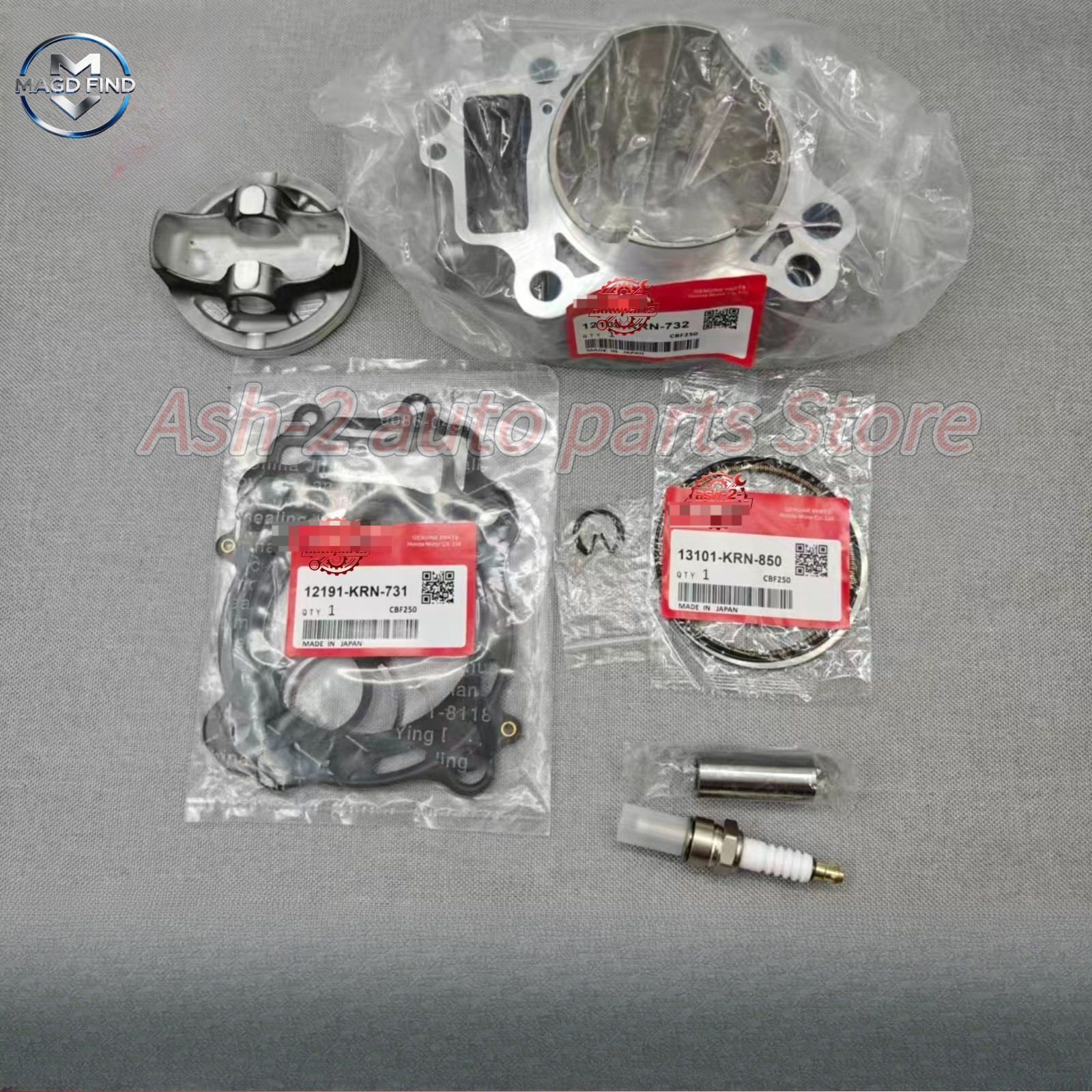 OEM FOR 2004-2009 Honda CRF250R 78mm Bore Cylinder Piston Top End Rebuild Kit