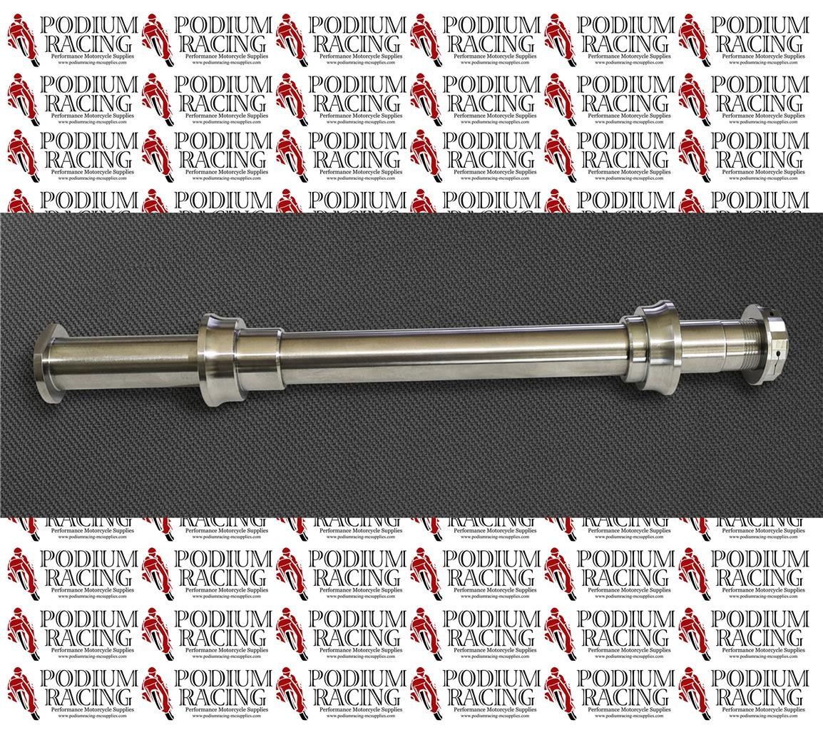 DUCATI PANIGALE V4 +2025 TITANIUM REAR AXLE WITH SILVER L&R SPACERS 81910951AA