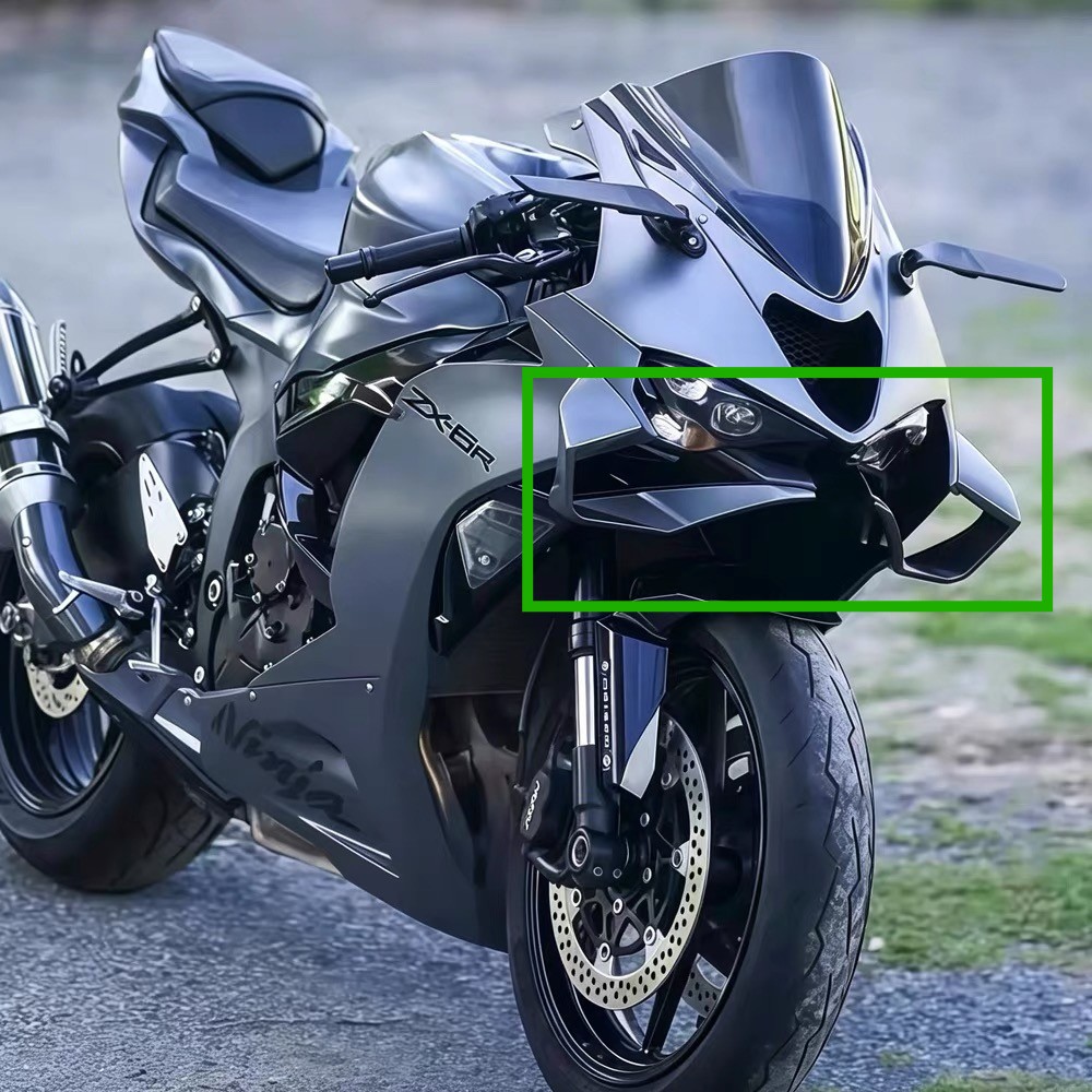 ZX6R Front Bumper Winglet Spoiler Kit For Kawasaki Ninja ZX-6R 2024 2025 2026