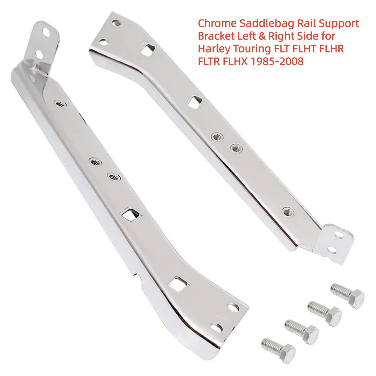 Chrome Saddlebag Rail Support Bracket Left & Right Side Fit for Harley Touring