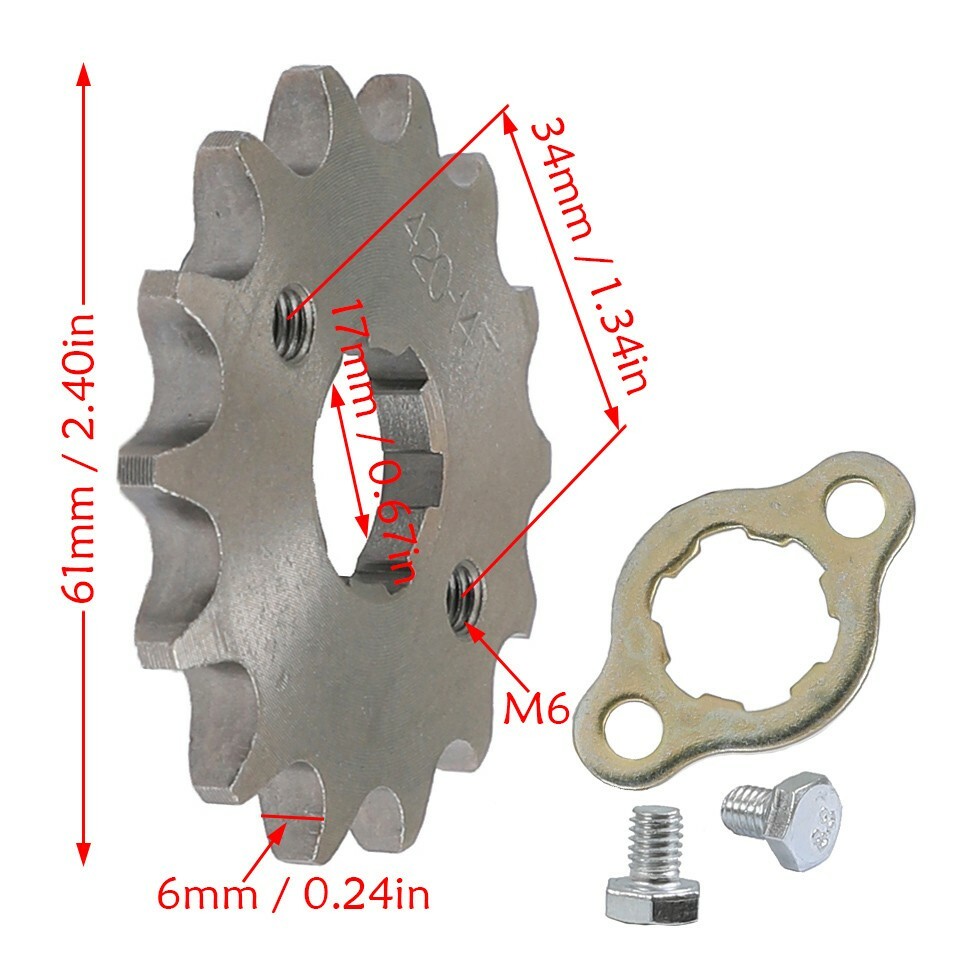 420 20mm 14 15 16T Front Engine Sprocket for 50cc 70cc 110cc 125cc Coolster SSR