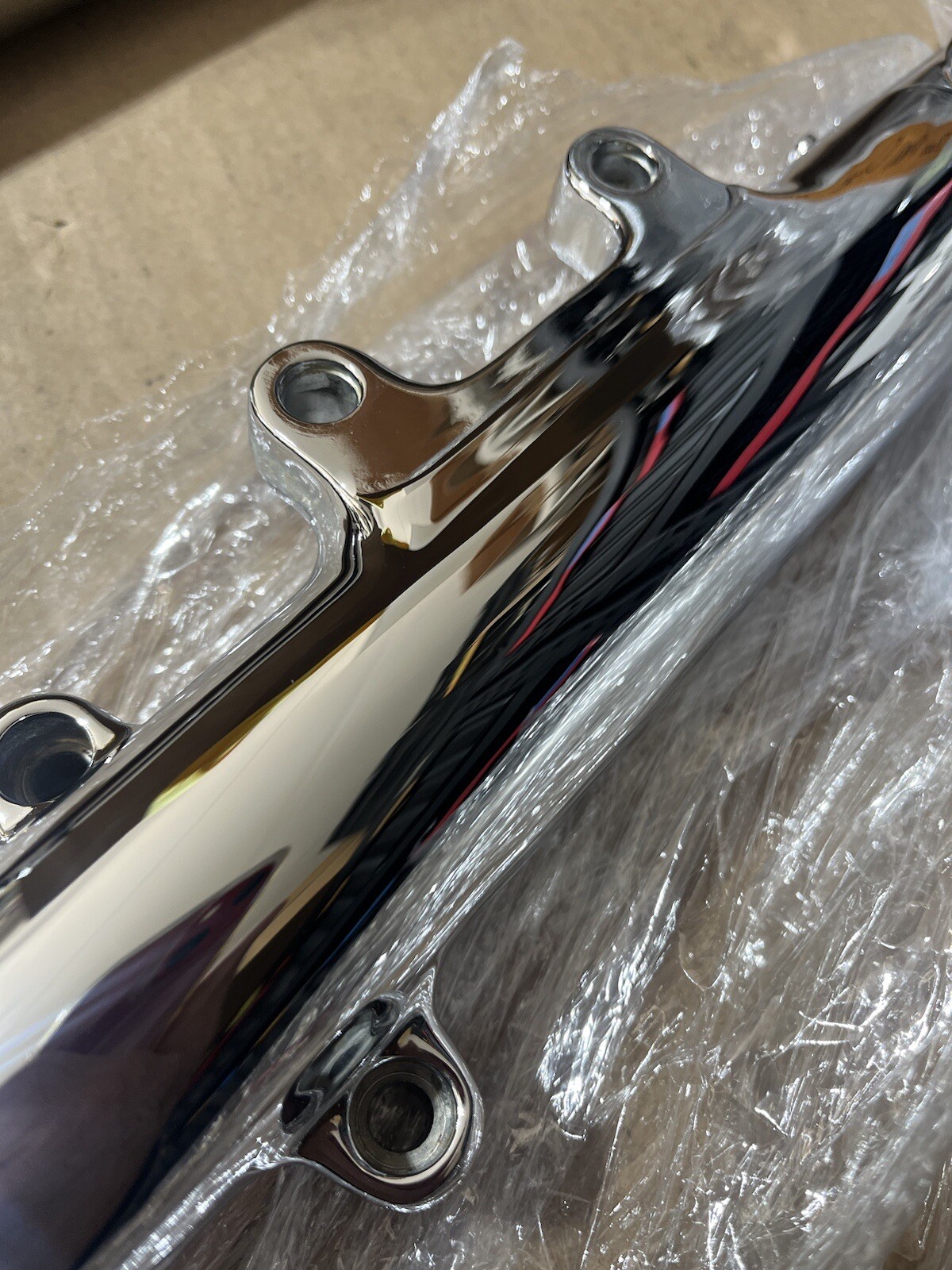 HARLEY FXDL Right FORK LEG Dyna 2000 05 SLIDERS R 45922-00 3/4 CHROME OUTRIGHT