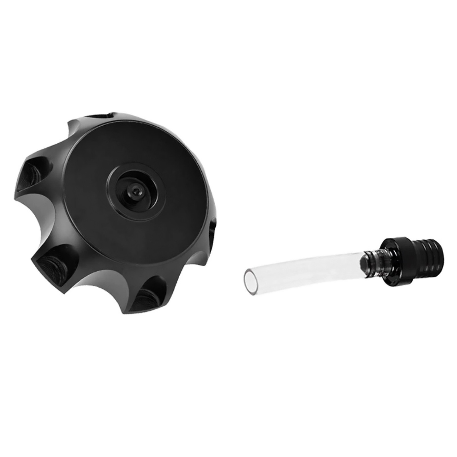 Gas Tank Cap Vent Air Valve Breather Tube For CNC Aluminum Dirt Bike Black