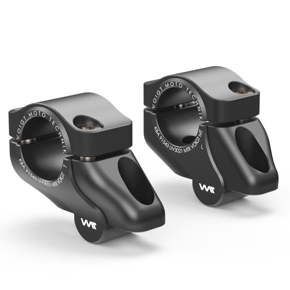 Voigt bar Conv offset to fat-bar fit Honda NT 650 V Deauville 98-02 BLK