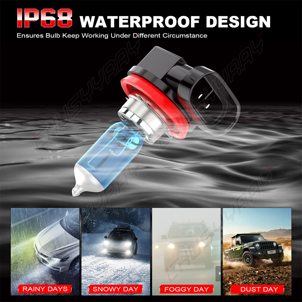 H11 H8 H9 Halogen Headlight Bulbs 5000K For Suzuki GSXR 750 600 GIXXER 2008-2009