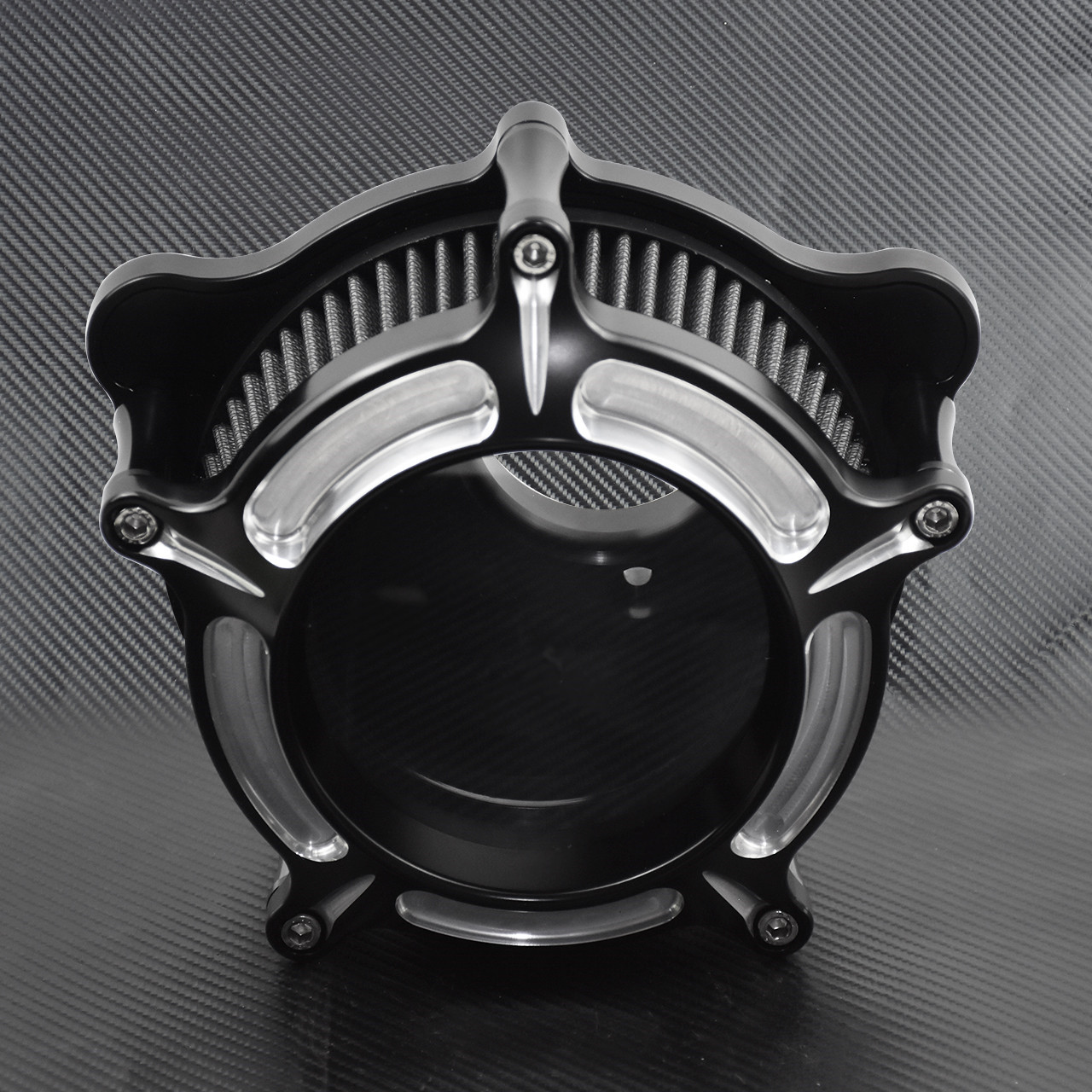 Clear Chrome Air Cleaner Grey Filter Fit For Harley Touring Glide 08-16 FXDLS 17