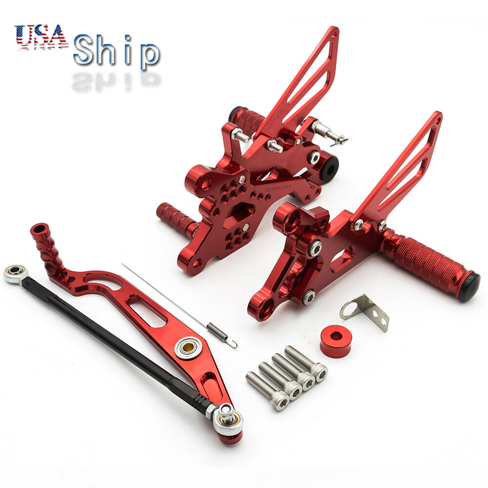 For Yamaha YZF R6 2006-2015 CNC Rearsets Footrests Foot Pegs 2007 2008 2009 2010