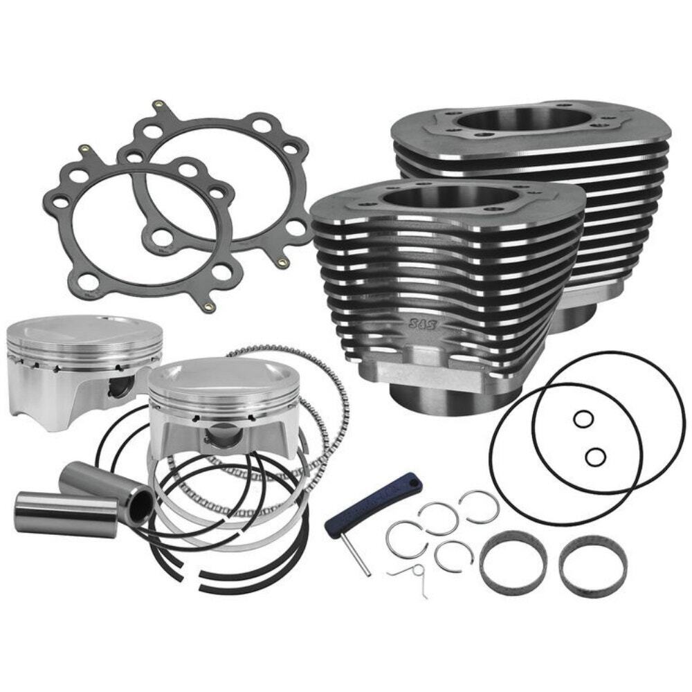S&S Cycle 4″ Sidewinder 110″ Big Bore Kit 07-17 HD? Big Twin Cam Wrinkle Black