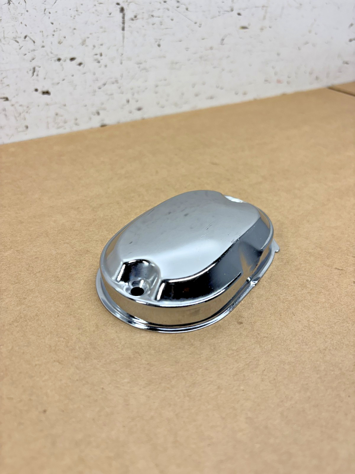Honda CL350 CB350 Ignition Points Chrome Cover + Hardware / GOOD CHROME (1973)