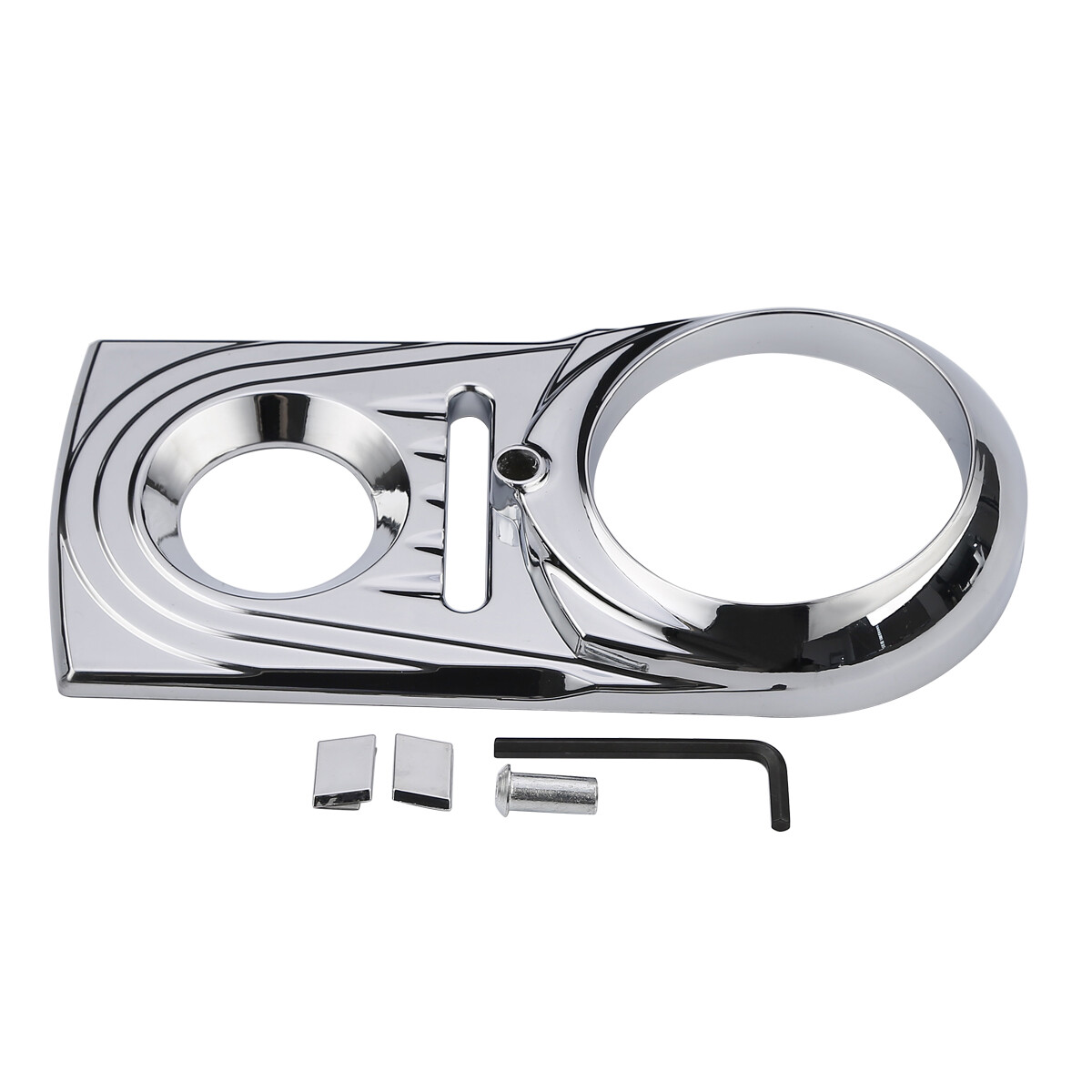 Chrome ABS Dash Panel Insert Cover Kit Fit For Harley Softail FXST Fat Boy 00-17