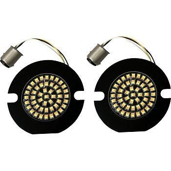 Custom Dynamics Genesis Solid Amber/White LED Front Turn Signals 1157 Flat