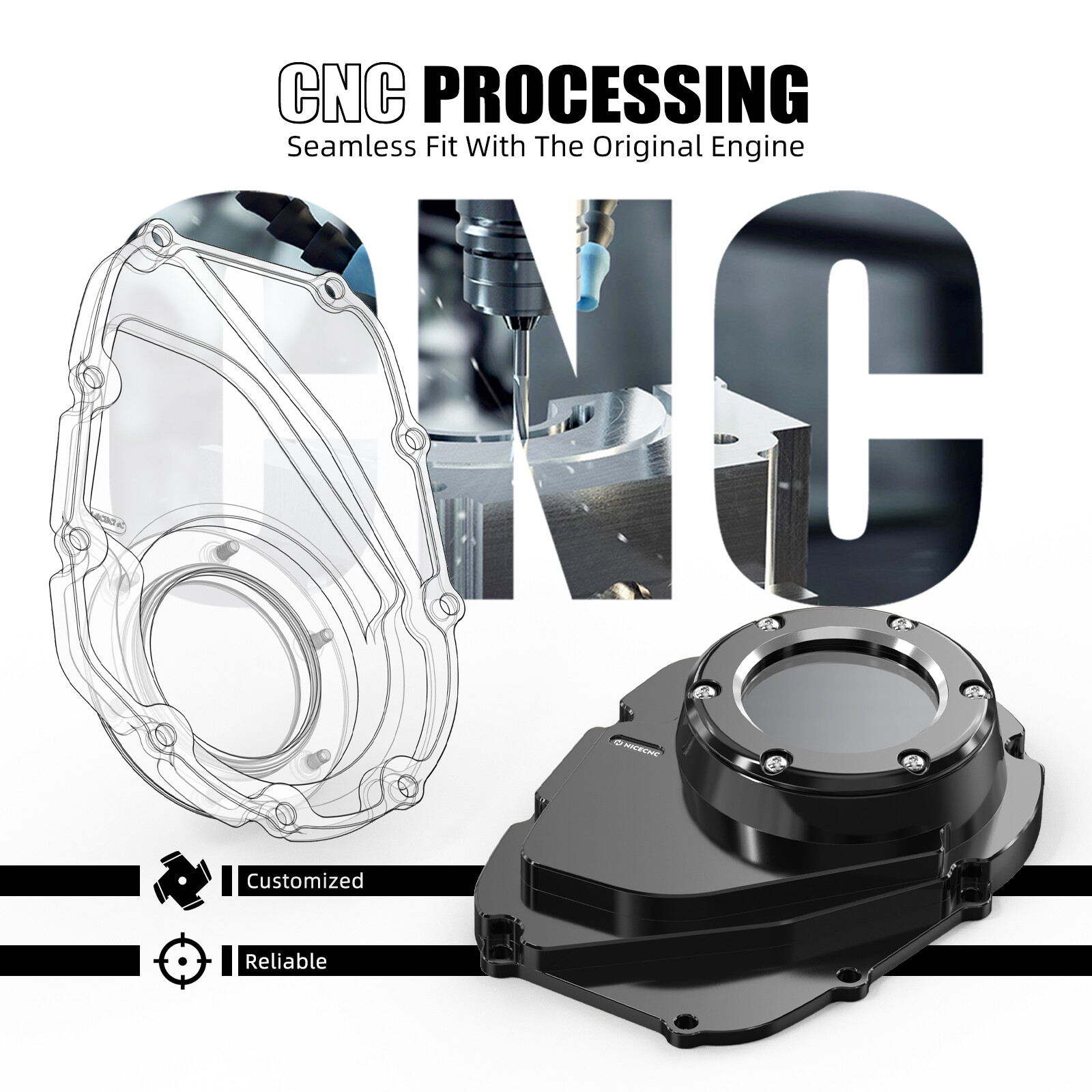 Upgraded M8 Clear Cam Cover For Harley Street Glide FLHX CVO FLHXSE 2017-2021