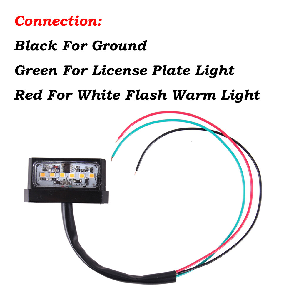 Motorcycle Fender Eliminator Kit License Plate Holder Bracket W/ LED Taillight
