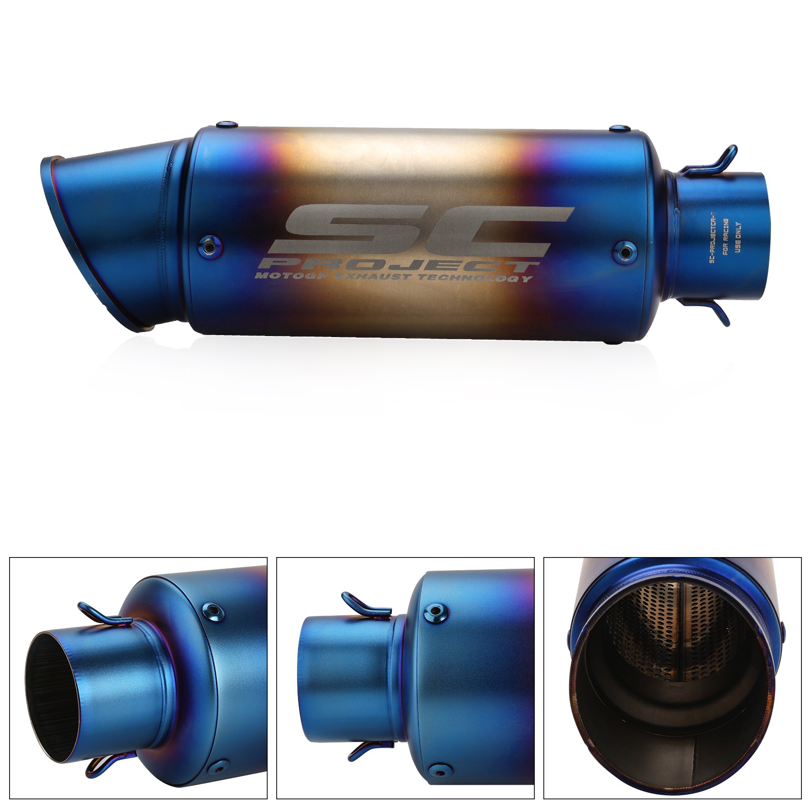 Slip On Exhaust Muffler Pipe Tail Tips For 38-51mm 2″ Universal Motorcycle ATV