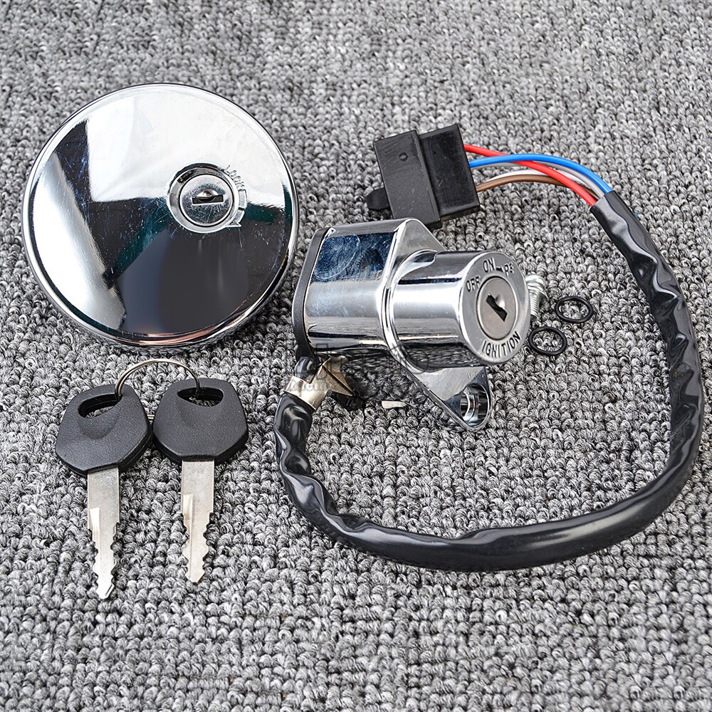 Ignition Switch Fuel Gas Cap Keys Set for Kawasaki Vulcan 400 800 Vulcan 500 LTD