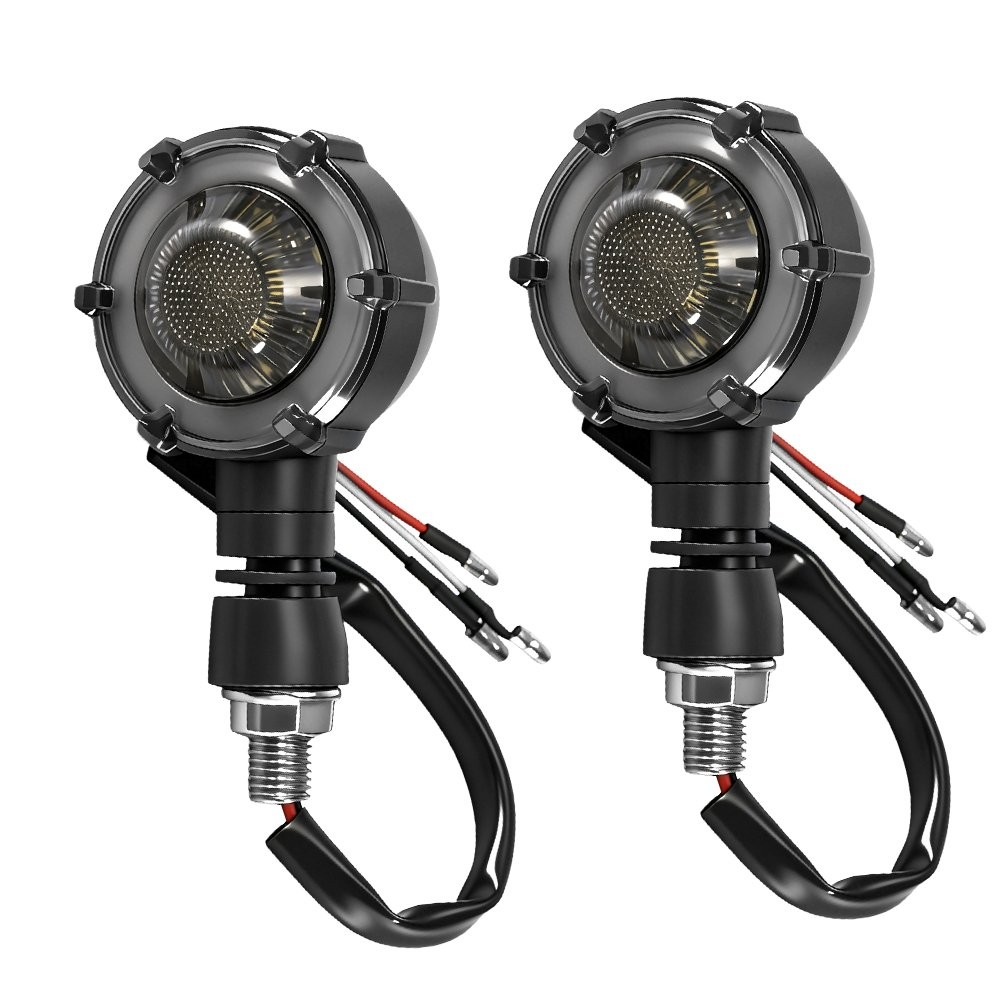 Amber/White Motorcycle LED Flowing Turn Signal Light Indicator Blinker Lamp2-20X