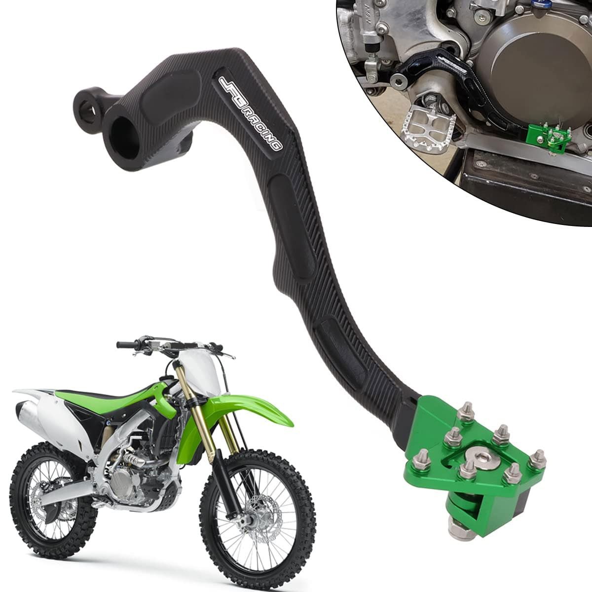 Rear Foot Brake Pedal CNC For KX450F 2006-2018 KX450 2019-2024 KLX450R 2008-2019
