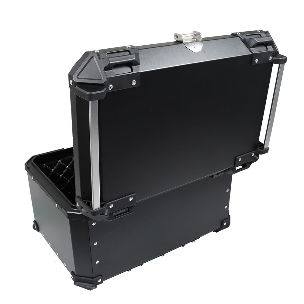 Aluminum Trunk 65L Motorcycle Top Case Waterproof Luggage Storage Tour Tail Box