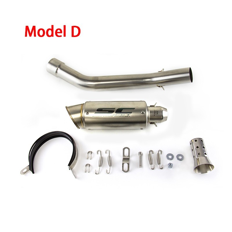 For Kawasaki Ninja ZX10R 2008-2020 Exhaust System Mid Pipe Slip On Black Muffler