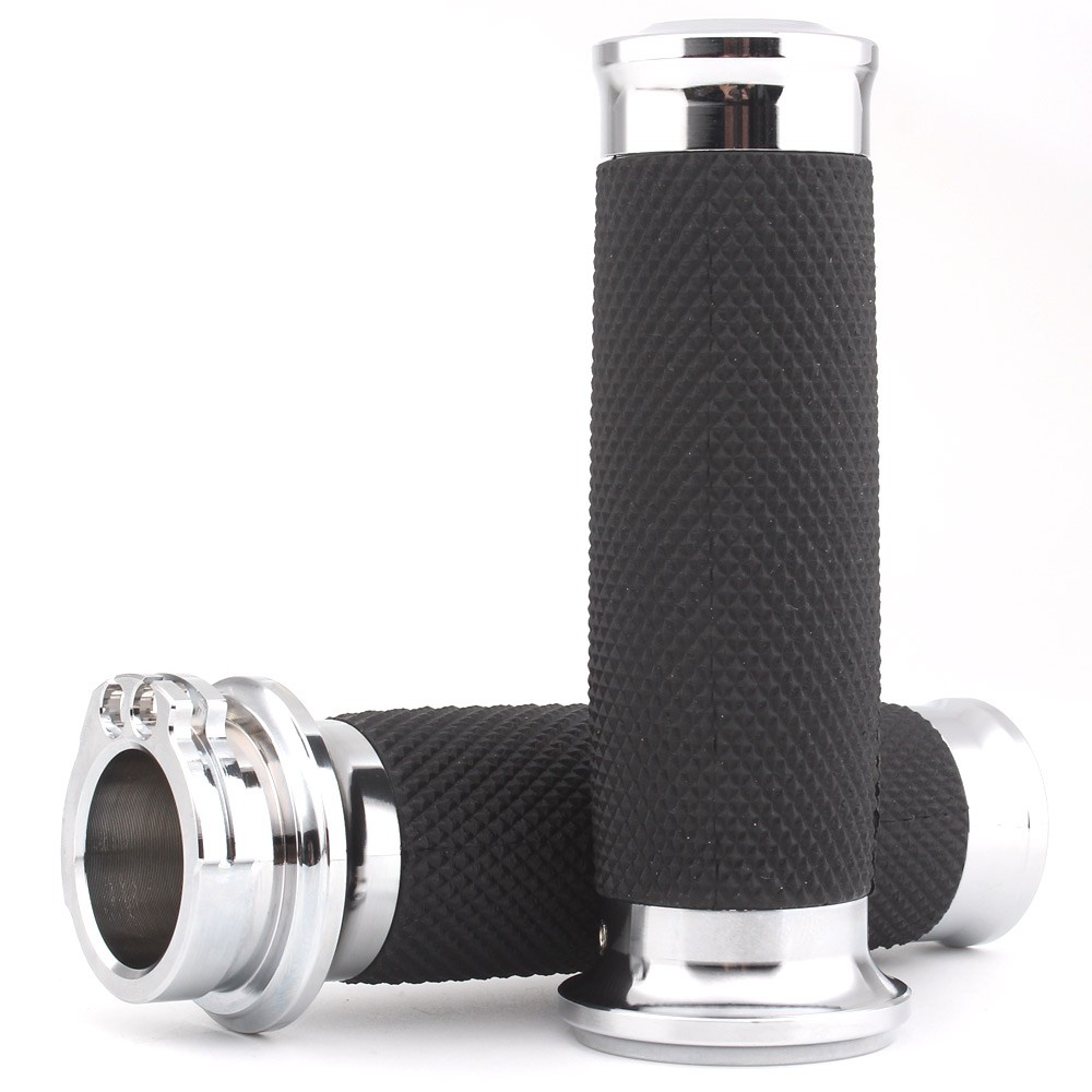 1″ Motorbike Handlebar Hand Grips None-Slip Fit For Harley Honda Suzuki Kawasaki