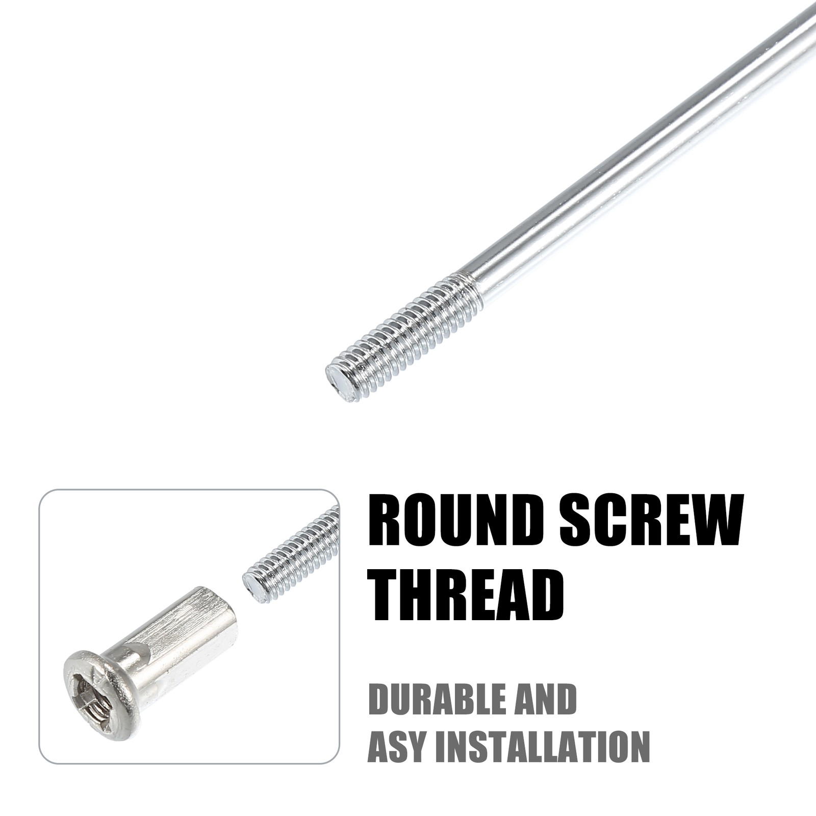Universal Pack (36) 4mm Thread Dia 170mm Length Motorcycle Wheel Spokes Nipples