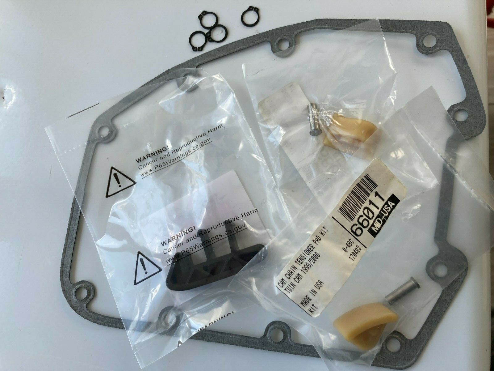 TWIN CAM TENSIONER PAD CAM GUIDE CVR GASKET KIT 1999-2006 39954-99A, 39964-99a