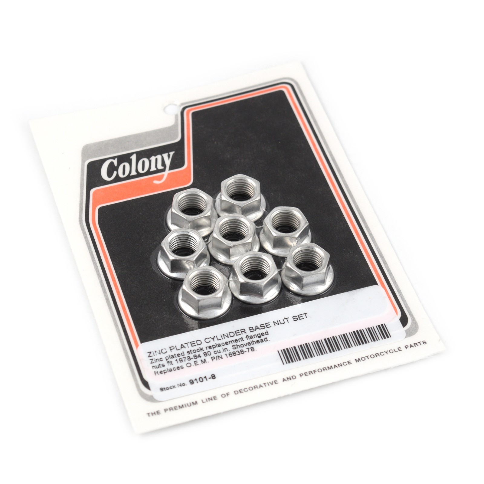 Cylinder Base Nut Set Zinc Plated for Harley 1978-84 Shovelhead 16838-78