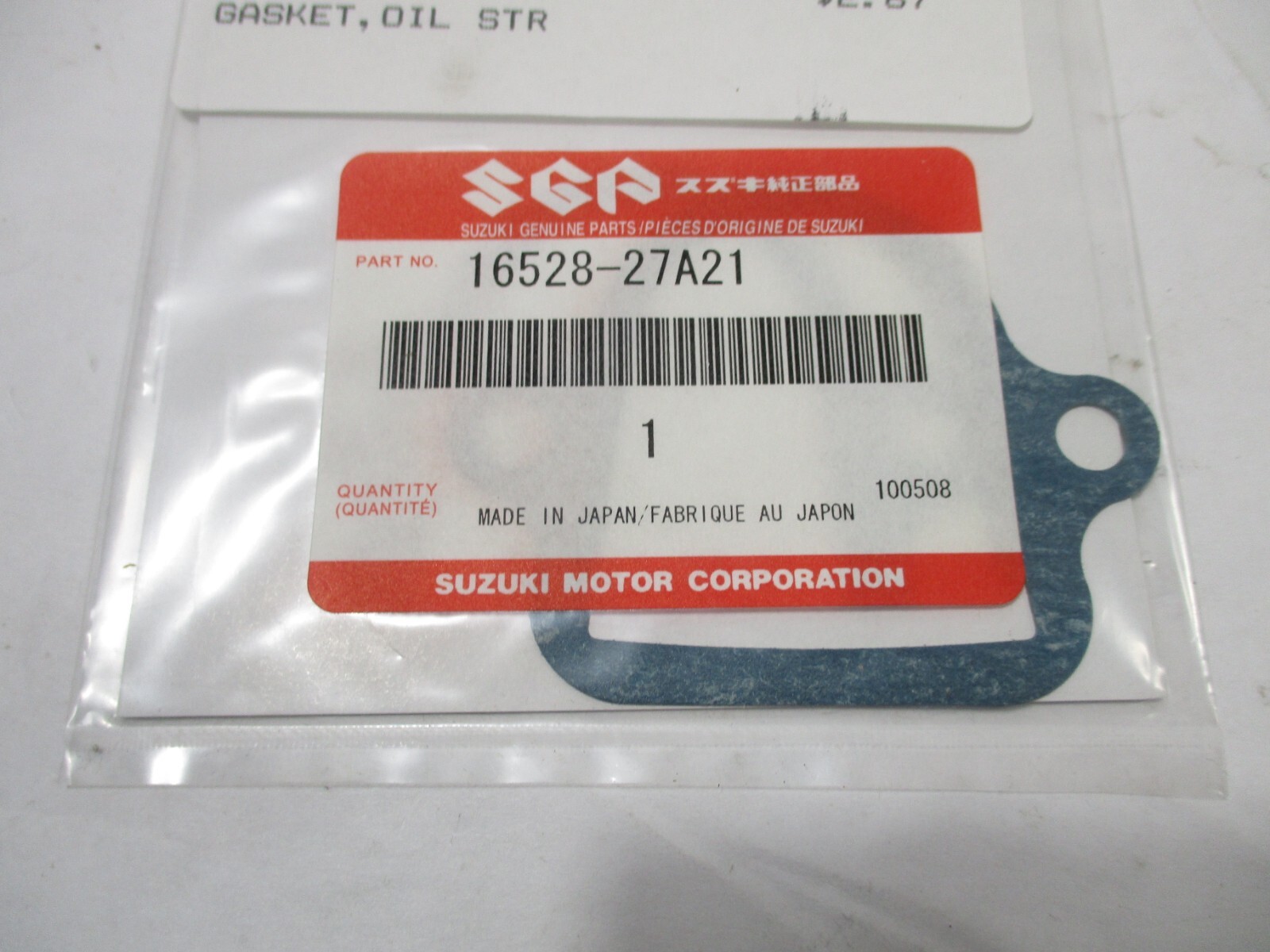 NEW NOS OEM SUZUKI OIL FILTER STRAINER GASKET 16528-27A21 GSF1200 GSX 600 750 lm