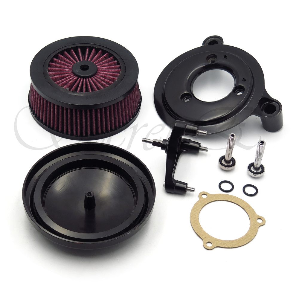Black Skull Air Cleaner Kit For Harley 2008-2017 Road King FLHR Road Glide FLTRX
