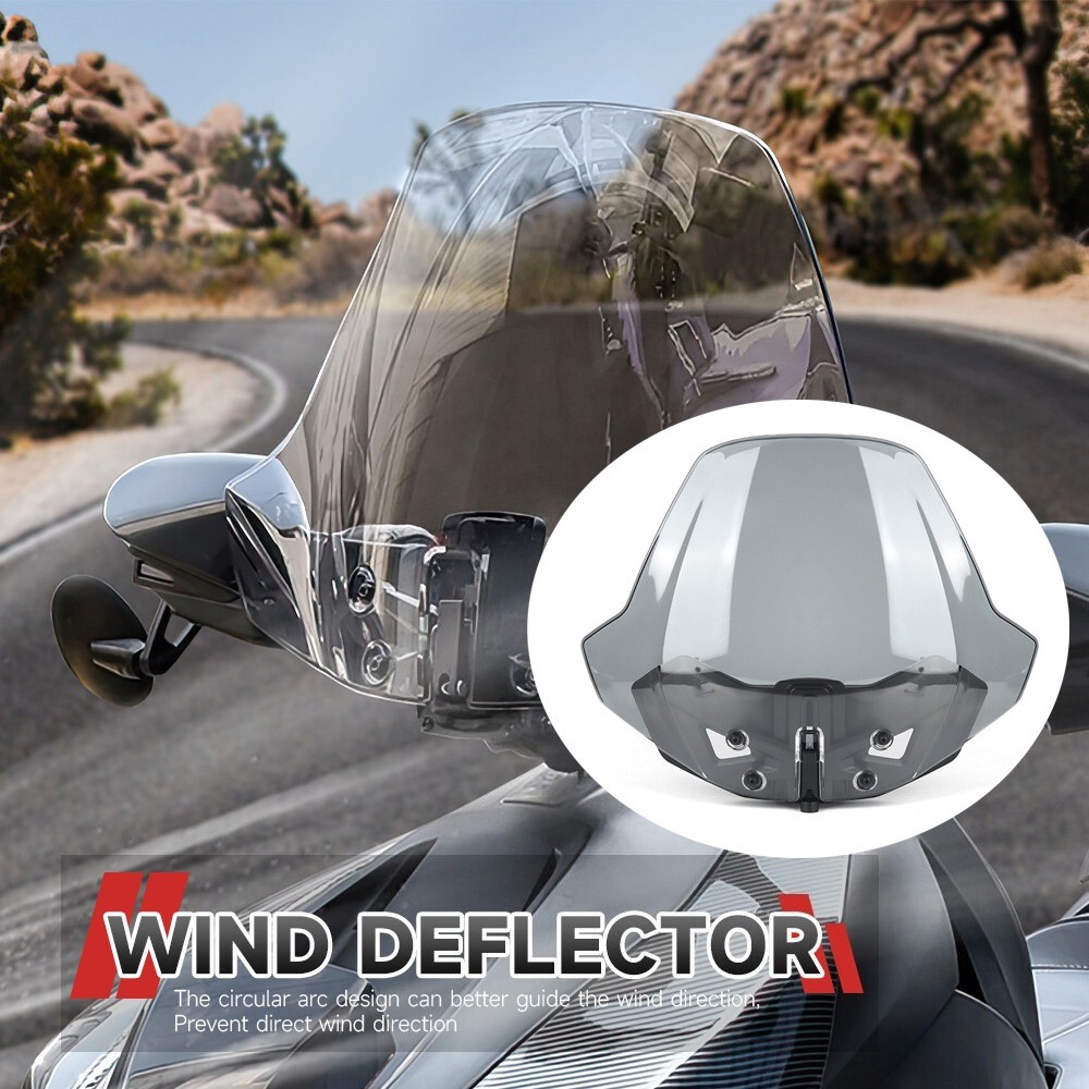 Large Adjustable Windscreen Windshield For Can-Am Ryker 600 900 Sport