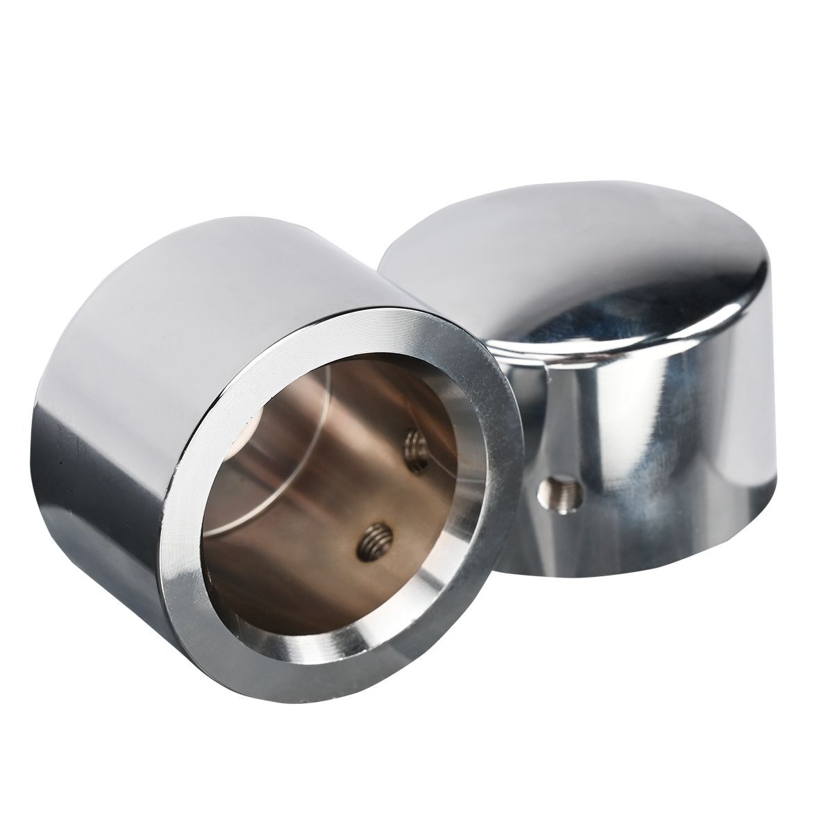 Pair Chrome Front Axle Nut Cover Cap For Harley Touring Trike ROAD KING ELECTRA