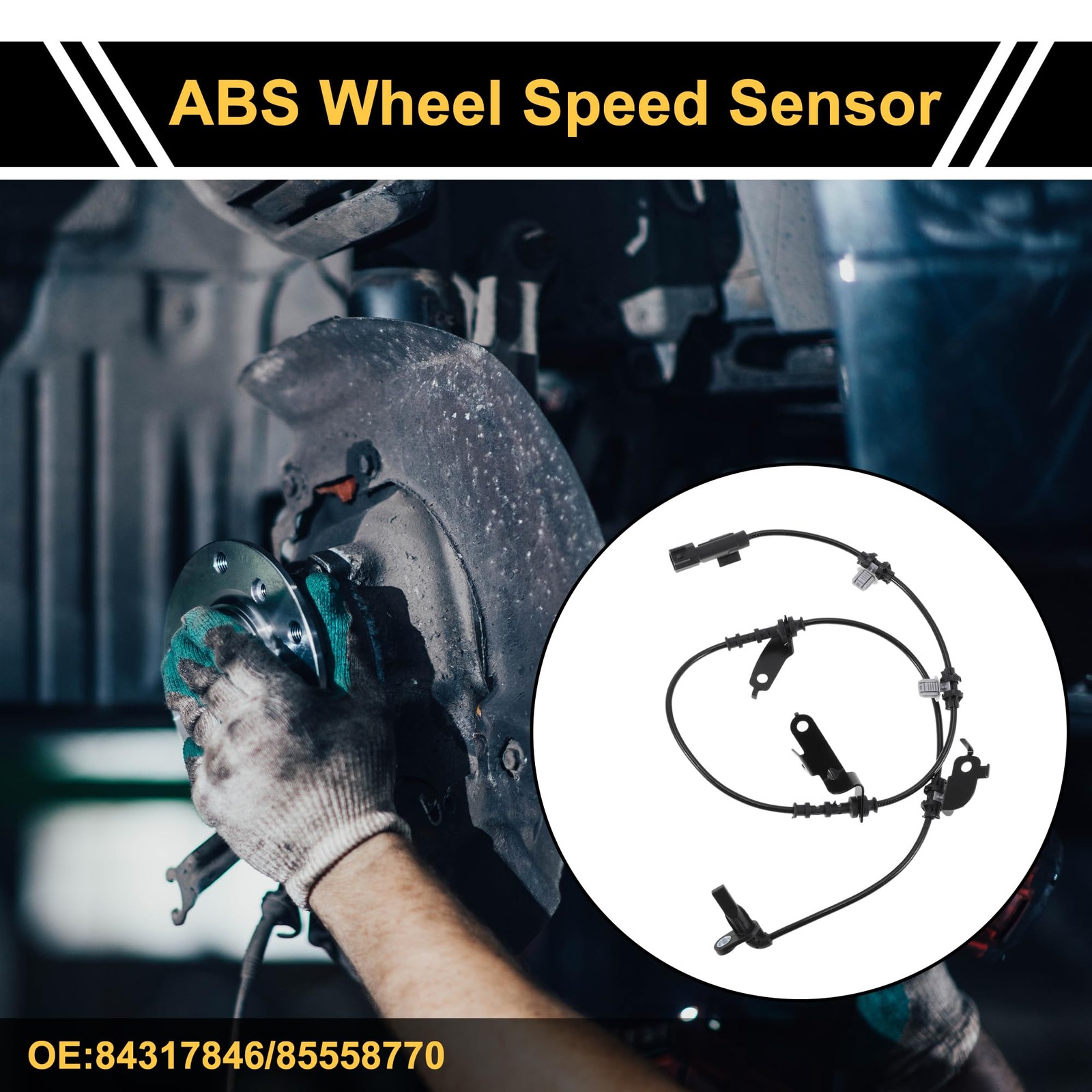 REPAIROCK 1pc ABS Wheel Speed Sensor for 13X12X5.5cm, Does Not Apply