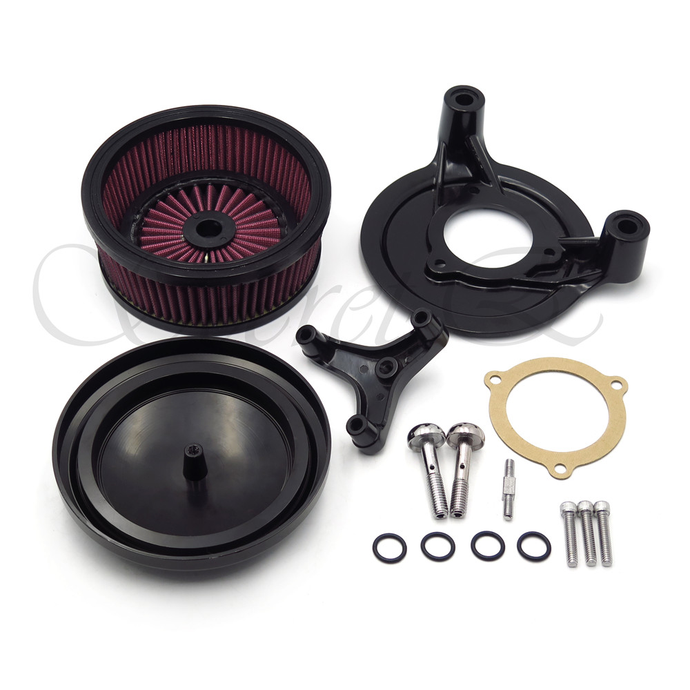 Black Skull Air Cleaner Kit For Harley 2008-2017 Road King FLHR Road Glide FLTRX