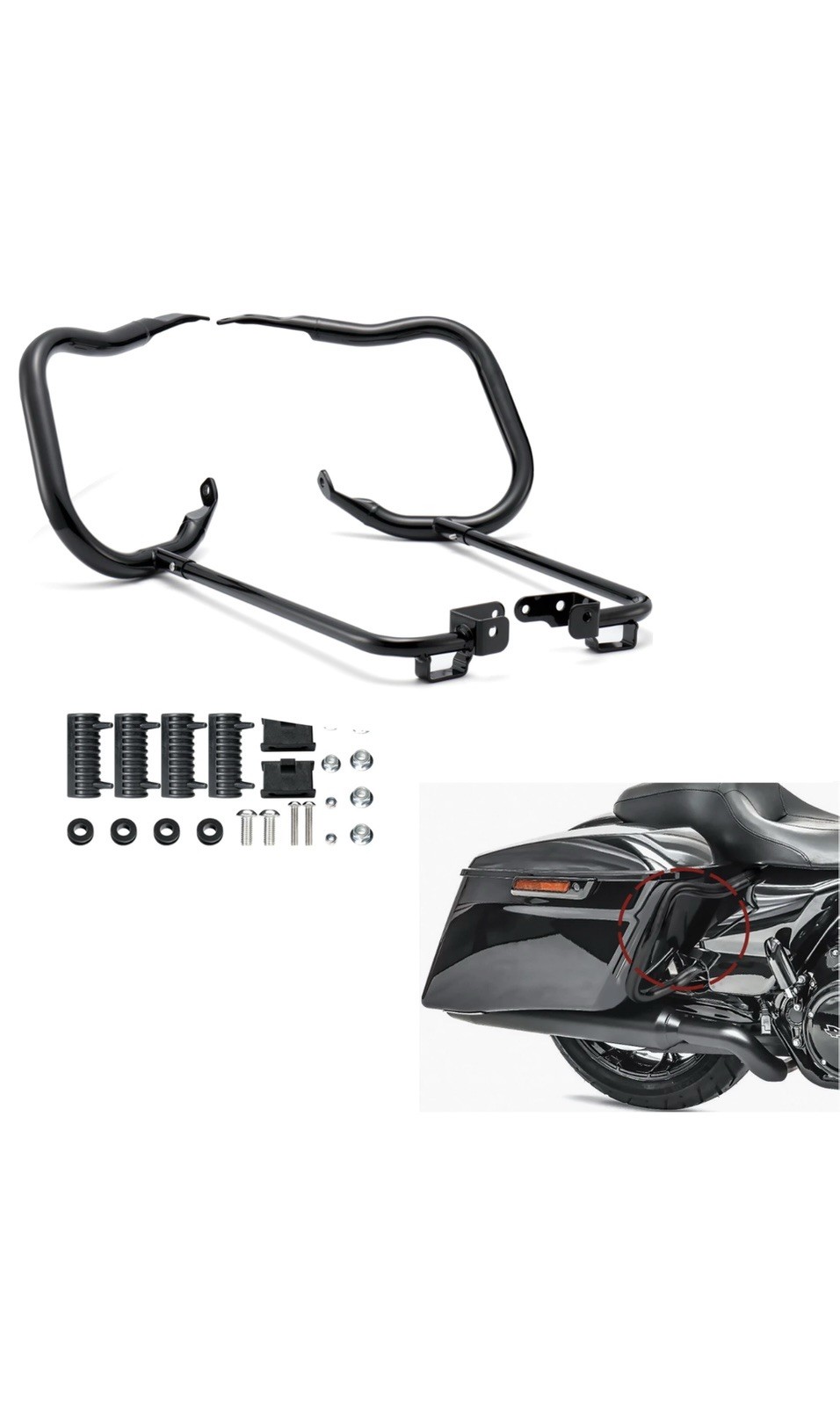 2014-up Touring Saddlebag Guard for Harley Electra Glide Road King Street Glide