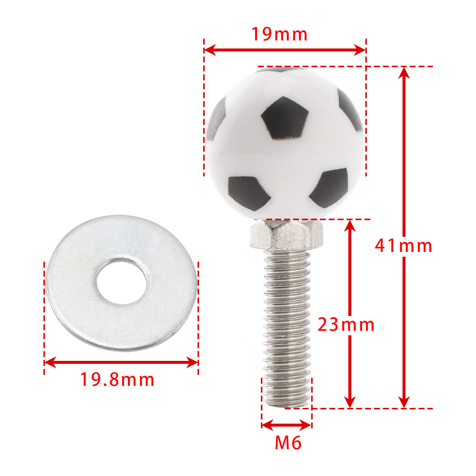 2x Motorcycle Bike Plastic Soccer License Plate Bolt On Screw On Frame Nut