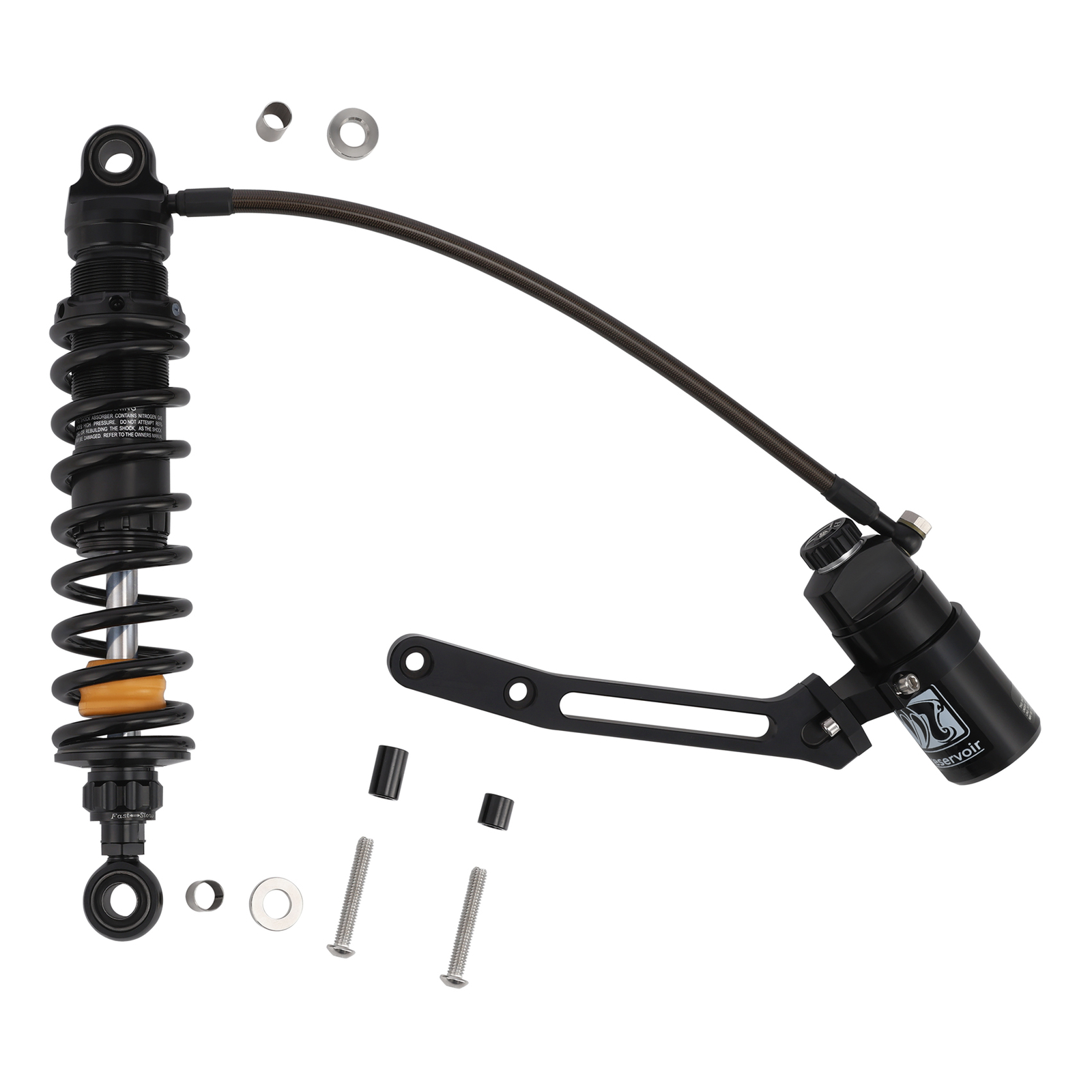 Remote Reservoir Rear Suspensions Shock Fit For Harley Touring Road Glide 14-24