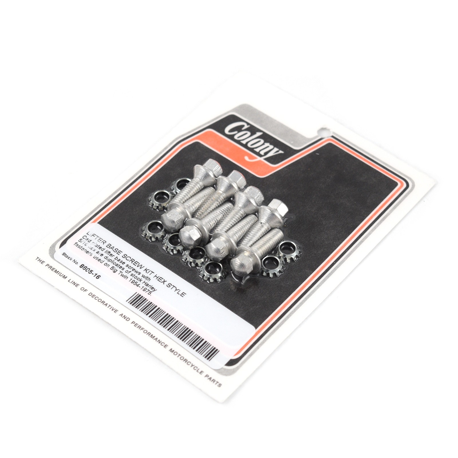 Cadmium Tappet Block Screw Set for Harley Panhead Shovelhead 1936-1975 #18660-53