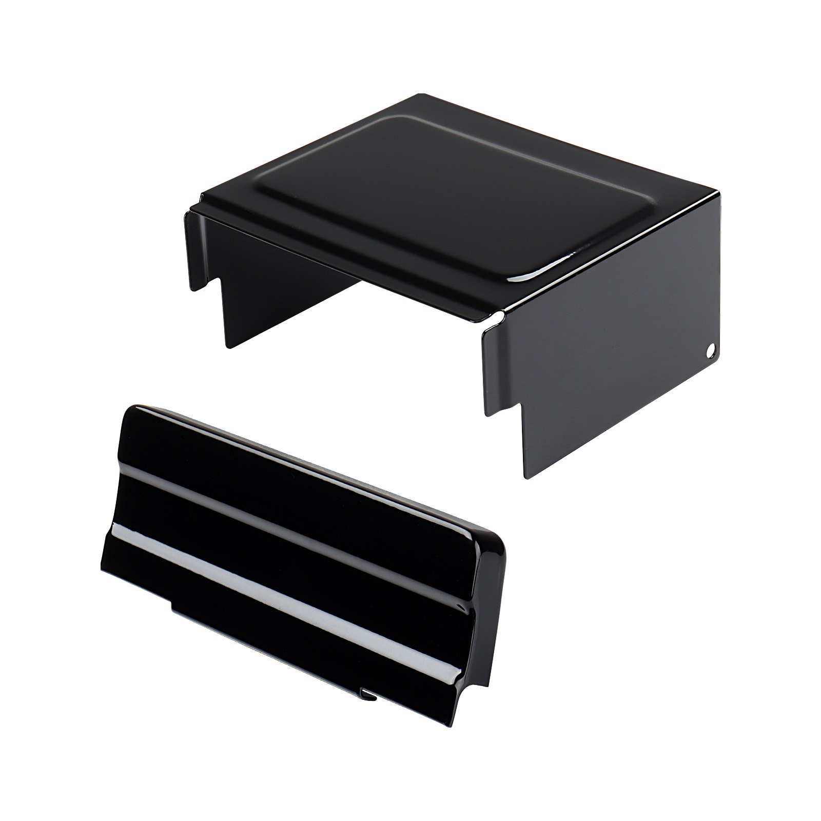 Gloss Black Battery Box Side Cover Top Lid for Harley Dyna Wide Glide 1997-2005