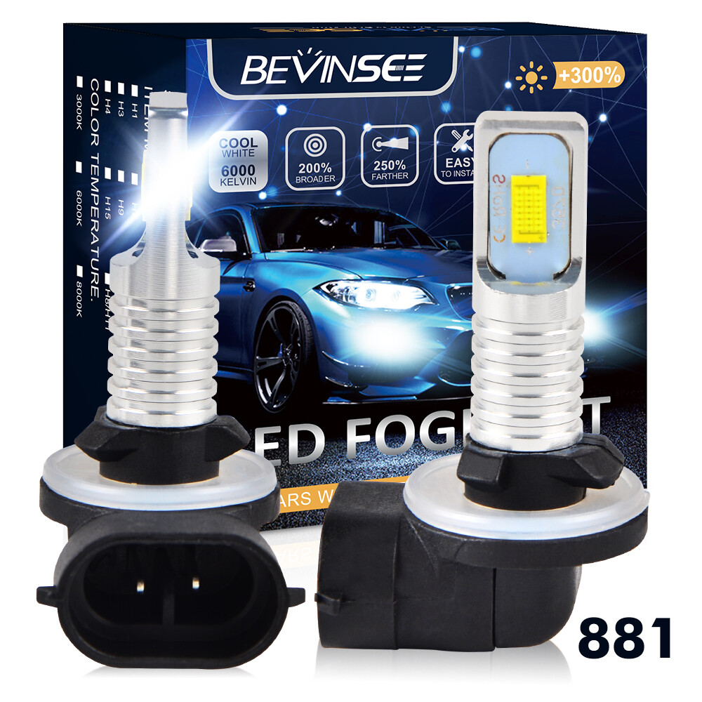 2X 881 LED Fog Light Bulbs For Harley Heritage Softail Classic FLSTC 2006-2014