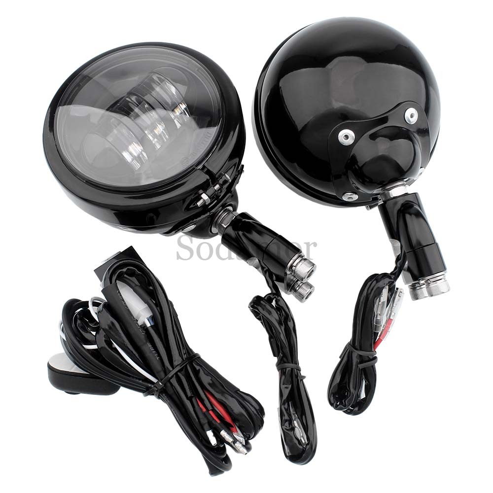 4.5″ Motorcycle LED Passing Driving Light Spot Cold White Fog Lamp For Honda ATV