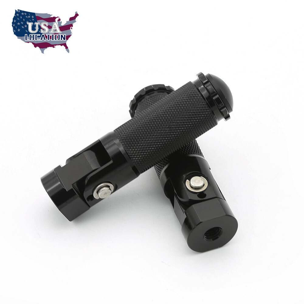 Aluminum Motorcycle Black Rearset Footrests Footpegs Foot Pegs Pedals Universal